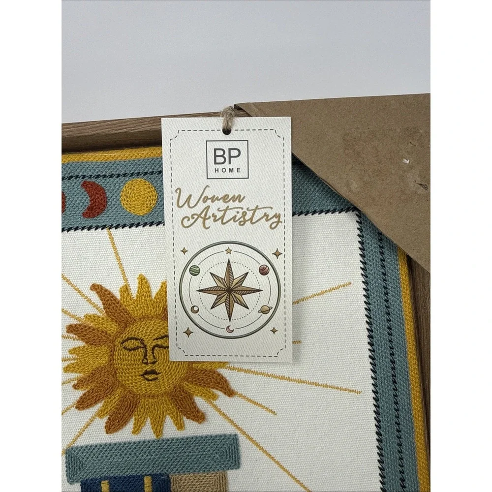 BP Home Textile Embroidery Woven Wall Art Tarot Card The Book Lover Black Cat